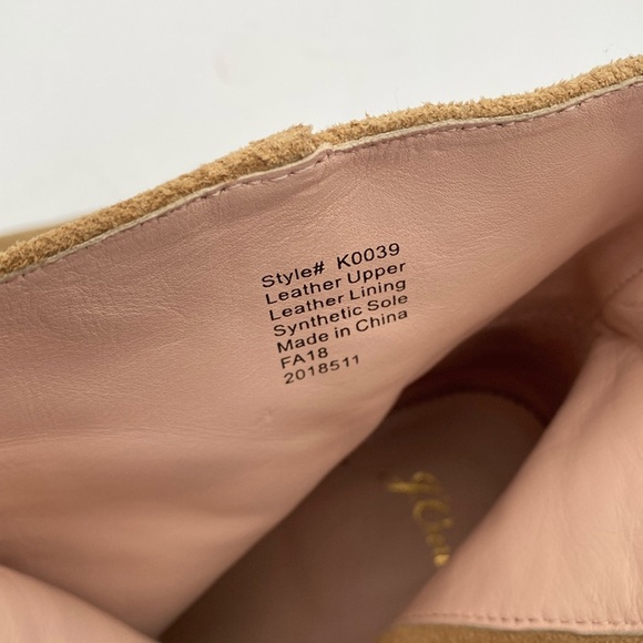 J. Crew Tan Ankle Booties women 10 Block Heel suede tan casual dress event Y2K - Picture 13 of 15